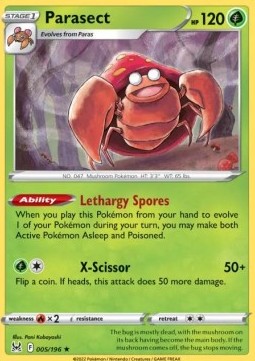 Parasect - Lost Origin (Rare) [LOR-005] Hover Image