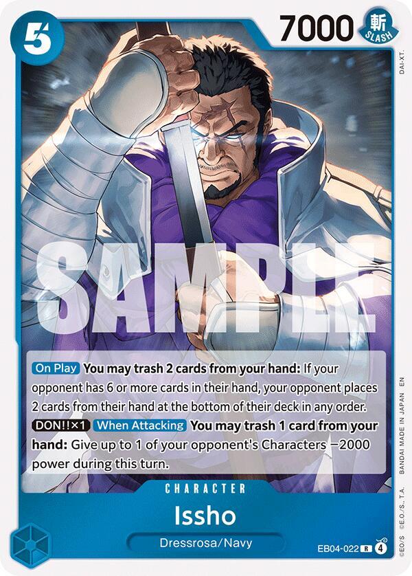 Issho (EB04-022) (V.1) - The Azure Sea's Seven (Rare) [OP14-EB04-022] — one-piece card