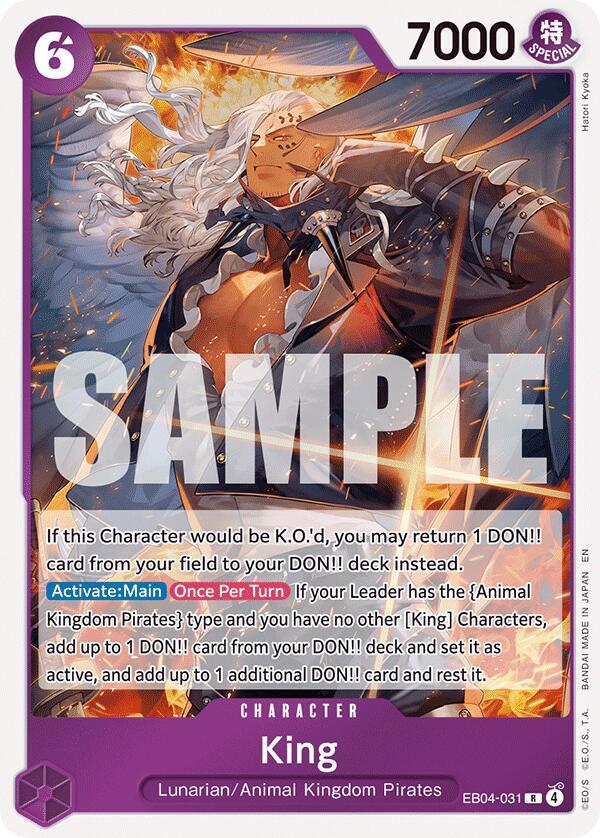 King (EB04-031) (V.1) - The Azure Sea's Seven (Rare) [OP14-EB04-031] — one-piece card