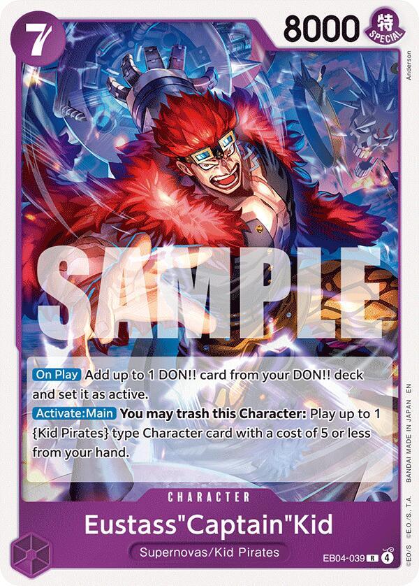 Eustass"Captain"Kid (EB04-039) (V.1) - The Azure Sea's Seven (Rare) [OP14-EB04-039] — one-piece card Hoofdafbeelding