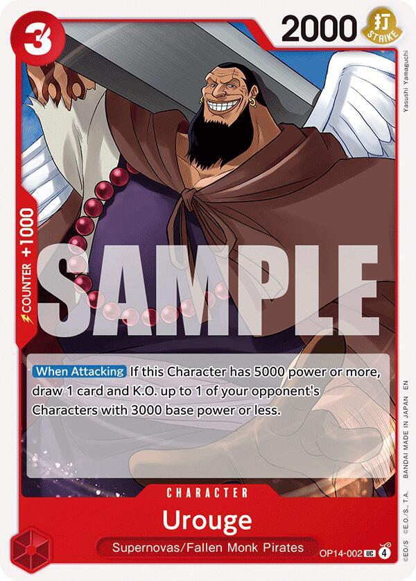 Urouge (OP14-002) - The Azure Sea's Seven (Uncommon) [OP14-002] — one-piece card