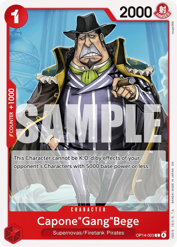 Capone"Gang"Bege (OP14-003) - The Azure Sea's Seven (Common) [OP14-003] — one-piece card