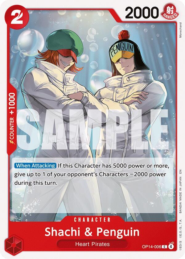 Shachi & Penguin (OP14-006) - The Azure Sea's Seven (Common) [OP14-006] — one-piece card