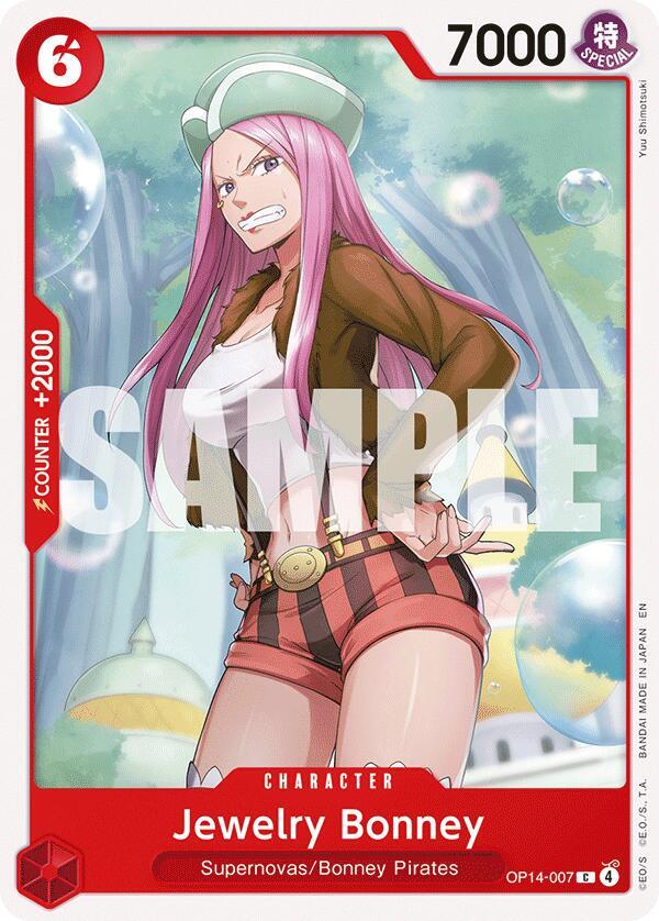 Jewelry Bonney (OP14-007) - The Azure Sea's Seven (Common) [OP14-007] — one-piece card