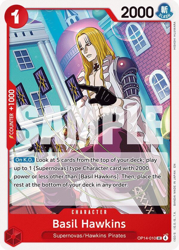 Basil Hawkins (OP14-010) - The Azure Sea's Seven (Uncommon) [OP14-010] — one-piece card