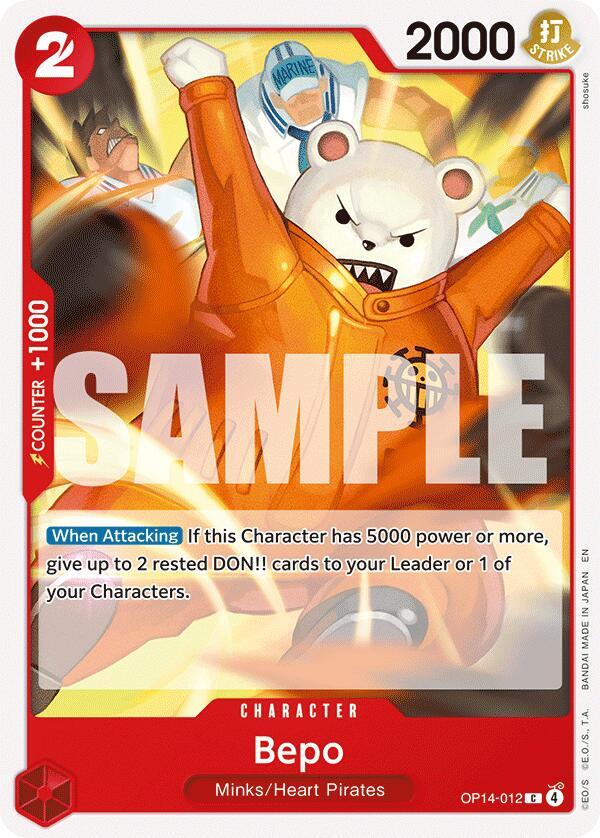 Bepo (OP14-012) - The Azure Sea's Seven (Common) [OP14-012] — one-piece card