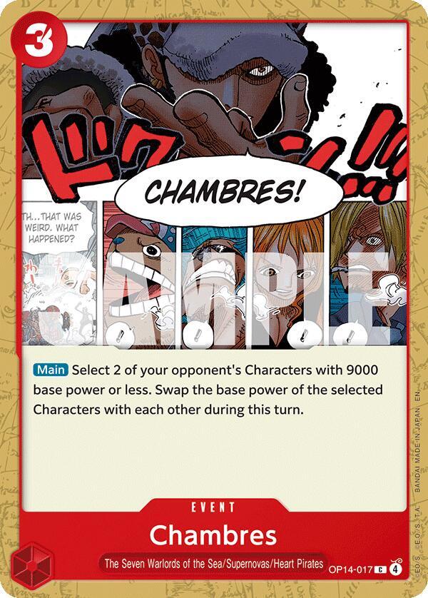 Chambres (OP14-017) - The Azure Sea's Seven (Common) [OP14-017] — one-piece card
