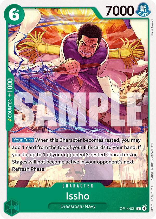 Issho (OP14-021) - The Azure Sea's Seven (Common) [OP14-021] — one-piece card