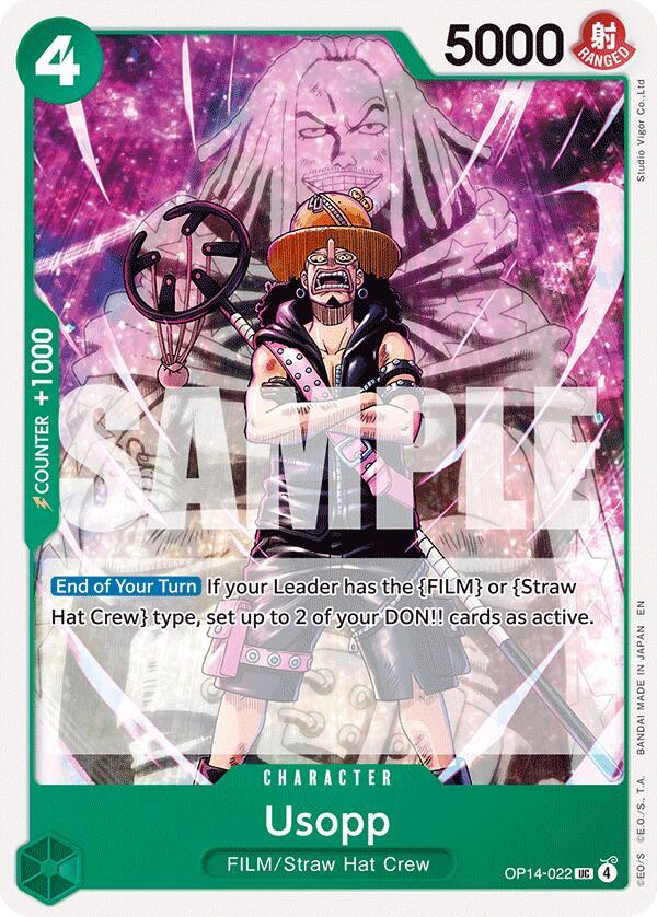 Usopp (OP14-022) - The Azure Sea's Seven (Uncommon) [OP14-022] — one-piece card