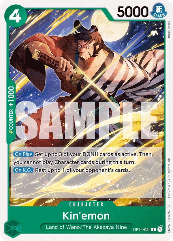 Kin'emon (OP14-024) - The Azure Sea's Seven (Common) [OP14-024] — one-piece card Main image