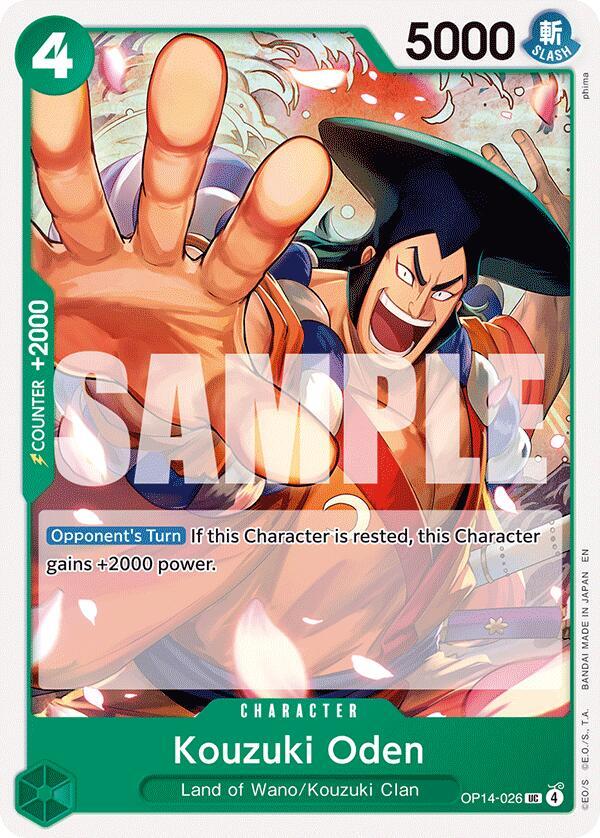 Kouzuki Oden (OP14-026) - The Azure Sea's Seven (Uncommon) [OP14-026] — one-piece card