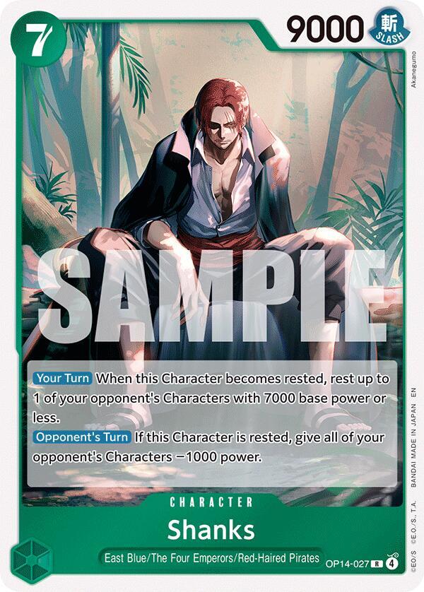 Shanks (OP14-027) (V.1) - The Azure Sea's Seven (Rare) [OP14-027] — one-piece card