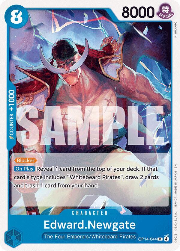 Edward.Newgate (OP14-044) - The Azure Sea's Seven (Common) [OP14-044] — one-piece card Main image