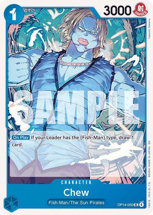 Chew (OP14-050) - The Azure Sea's Seven (Uncommon) [OP14-050] — one-piece card Hoofdafbeelding