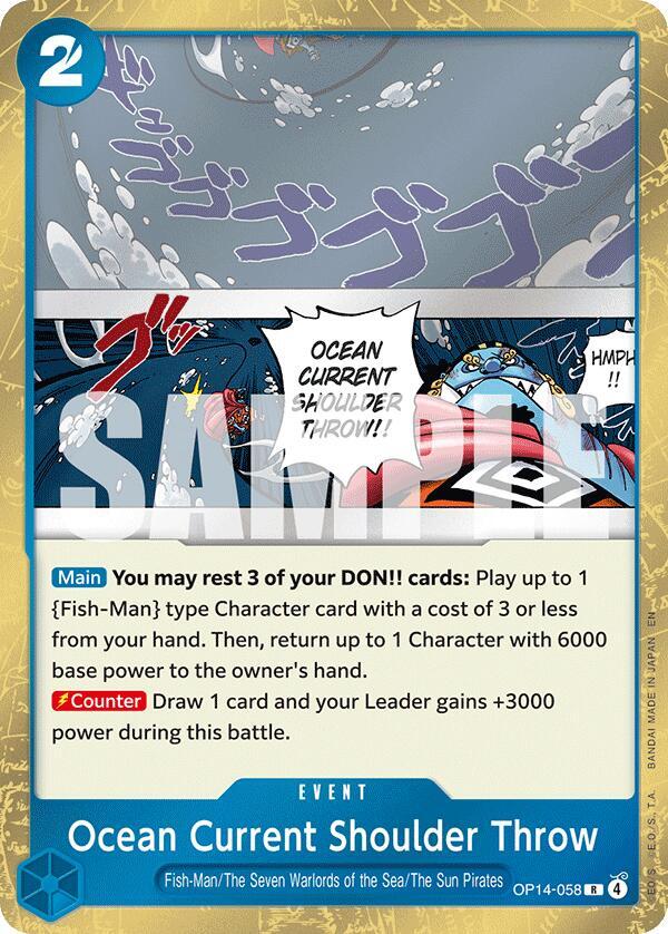 Ocean Current Shoulder Throw (OP14-058) - The Azure Sea's Seven (Rare) [OP14-058] — one-piece card