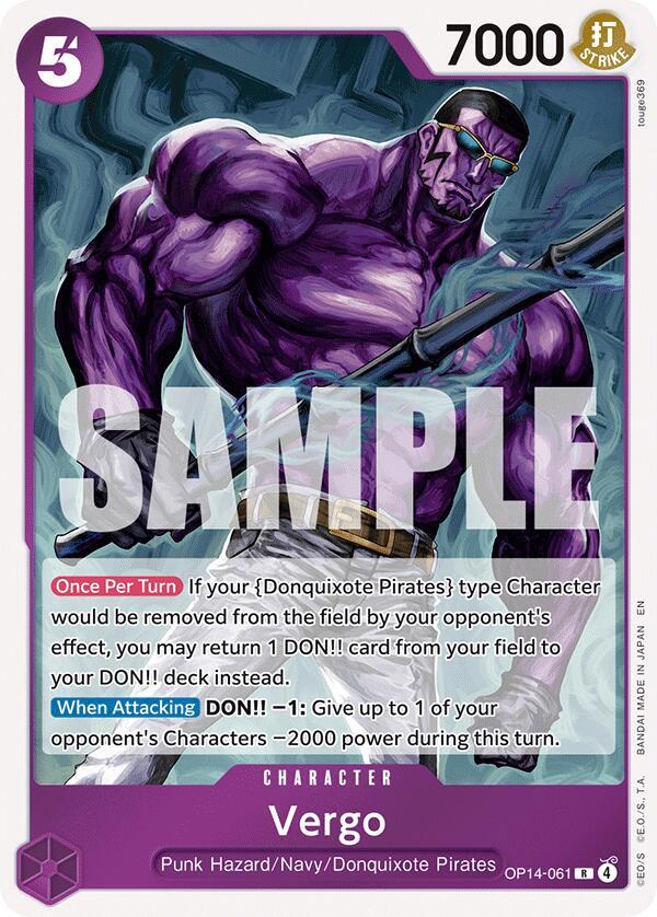 Vergo (OP14-061) (V.1) - The Azure Sea's Seven (Rare) [OP14-061] — one-piece card