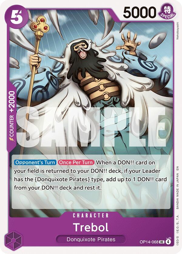 Trebol (OP14-068) - The Azure Sea's Seven (Uncommon) [OP14-068] — one-piece card Main image