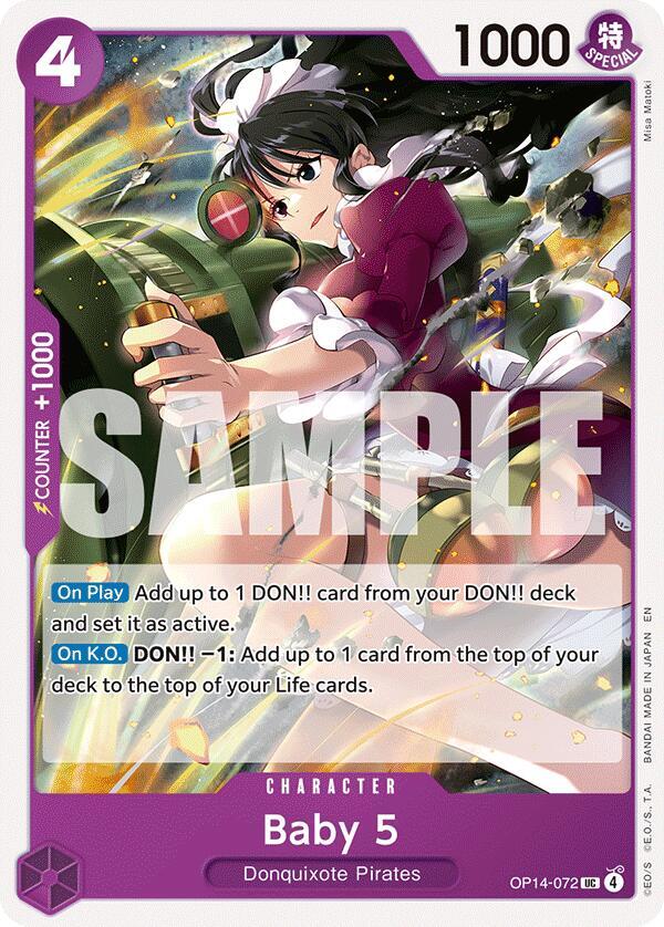 Baby 5 (OP14-072) - The Azure Sea's Seven (Uncommon) [OP14-072] — one-piece card Main image
