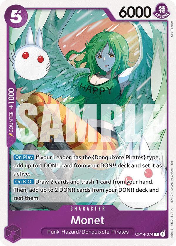 Monet (OP14-074) - The Azure Sea's Seven (Rare) [OP14-074] — one-piece card