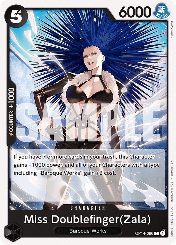Miss Doublefinger(Zala) (OP14-086) - The Azure Sea's Seven (Common) [OP14-086] — one-piece card