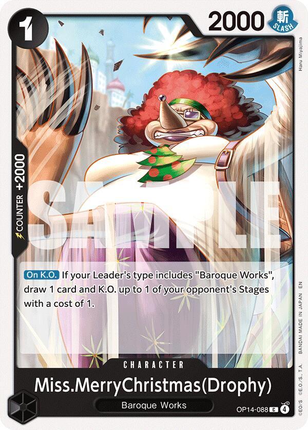 Miss.MerryChristmas(Drophy) (OP14-088) - The Azure Sea's Seven (Common) [OP14-088] — one-piece card Main image