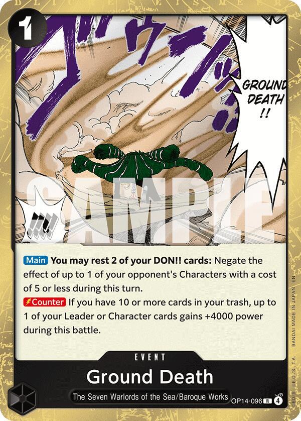 Ground Death (OP14-096) (V.1) - The Azure Sea's Seven (Rare) [OP14-096] — one-piece card