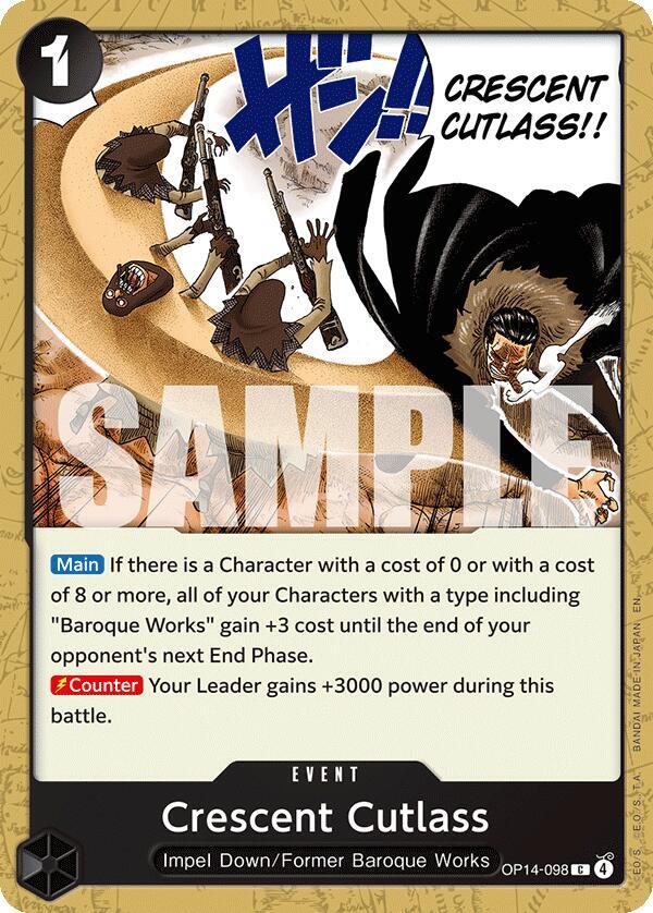 Crescent Cutlass (OP14-098) - The Azure Sea's Seven (Common) [OP14-098] — one-piece card