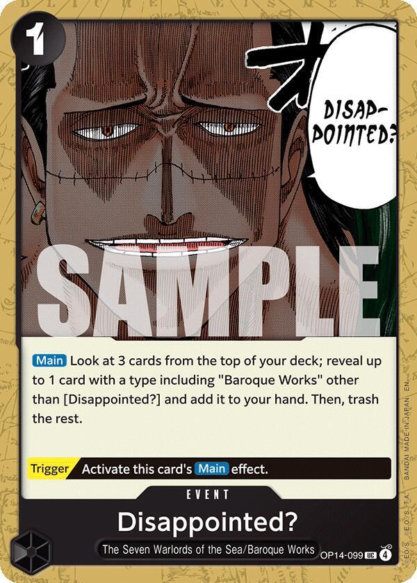 Disappointed? (OP14-099) - The Azure Sea's Seven (Uncommon) [OP14-099] — one-piece card
