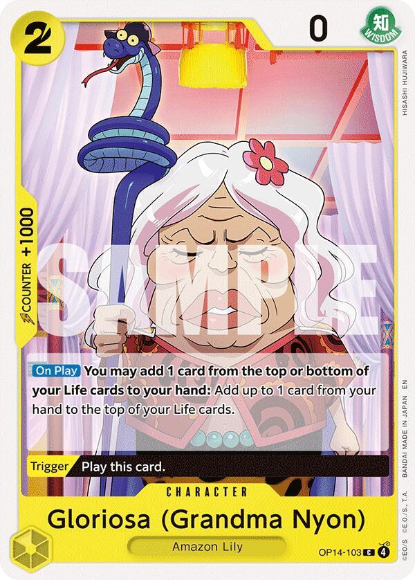 Gloriosa (Grandma Nyon) (OP14-103) - The Azure Sea's Seven (Common) [OP14-103] — one-piece card