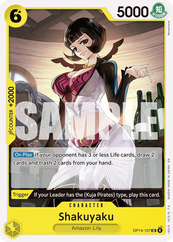 Shakuyaku (OP14-107) - The Azure Sea's Seven (Uncommon) [OP14-107] — one-piece card