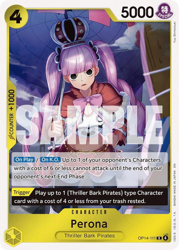 Perona (OP14-111) (V.1) - The Azure Sea's Seven (Rare) [OP14-111] — one-piece card