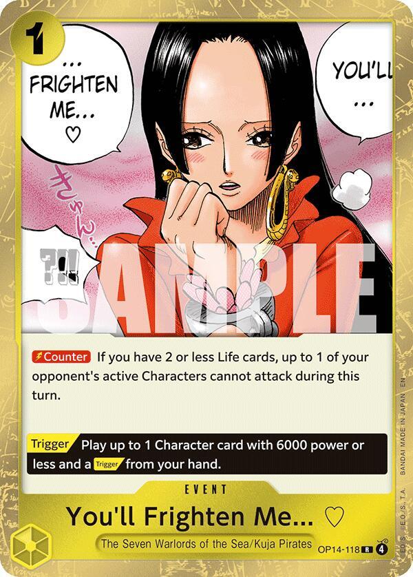 You'll Frighten Me...  (OP14-118) (V.1) - The Azure Sea's Seven (Rare) [OP14-118] — one-piece card