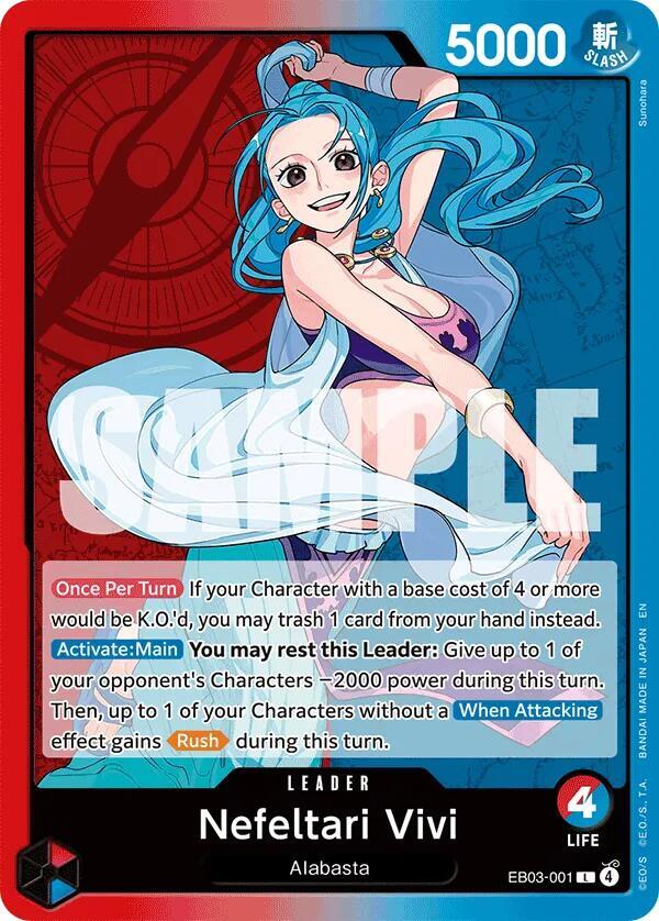 Nefeltari Vivi (EB03-001) (V.1) - Heroines Edition (Leader) [EB03-001] — one-piece card