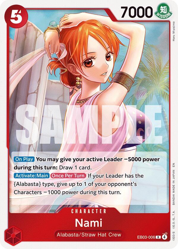 Nami (EB03-006) (V.1) - Heroines Edition (Rare) [EB03-006] — one-piece card Imagen principal del producto