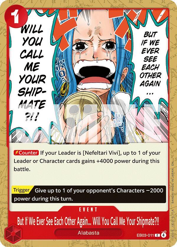 But If We Ever See Each Other Again... Will You Call Me Your Shipmate?!! (EB03-011) (V.1) - Heroines Edition (Common) [EB03-011] — one-piece card
