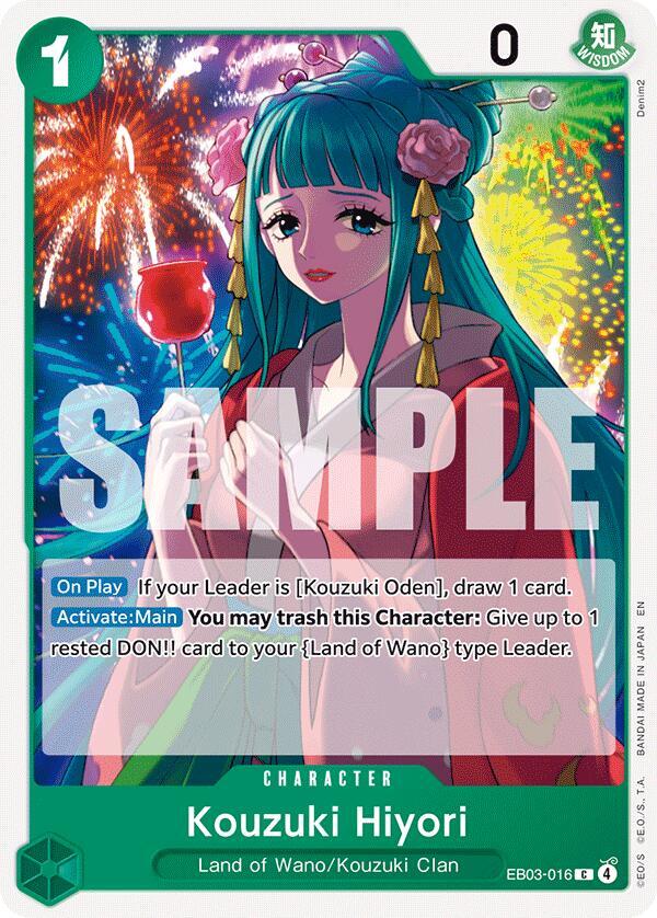 Kouzuki Hiyori (EB03-016) (V.1) - Heroines Edition (Common) [EB03-016] — one-piece card Immagine principale del prodotto