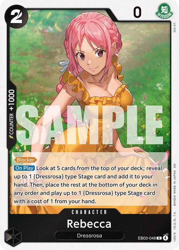 Rebecca (EB03-048) (V.1) - Heroines Edition (Rare) [EB03-048] — one-piece card Imagen principal del producto