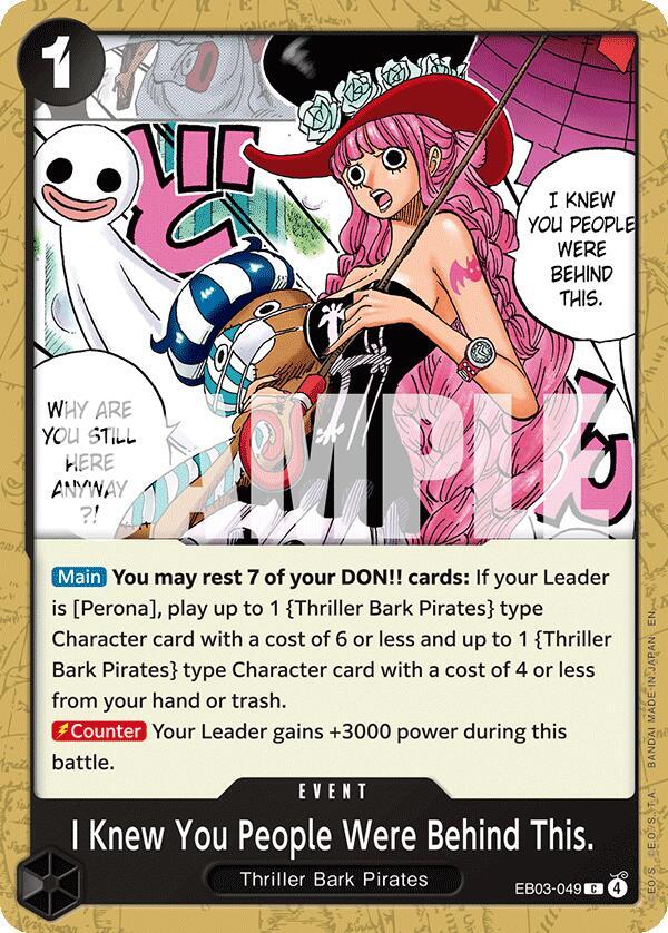 I Knew You People Were Behind This. (EB03-049) (V.1) - Heroines Edition (Common) [EB03-049] — one-piece card