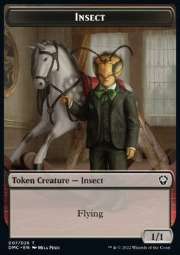 Insect Token (Black 1/1 Flying) - Commander: Dominaria United: Extras (Token) [XDMC-T07]