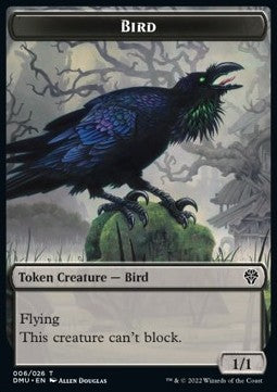Bird Token (Black 1/1) - Dominaria United: Extras (Token) [XDMU-T06] Hover Image