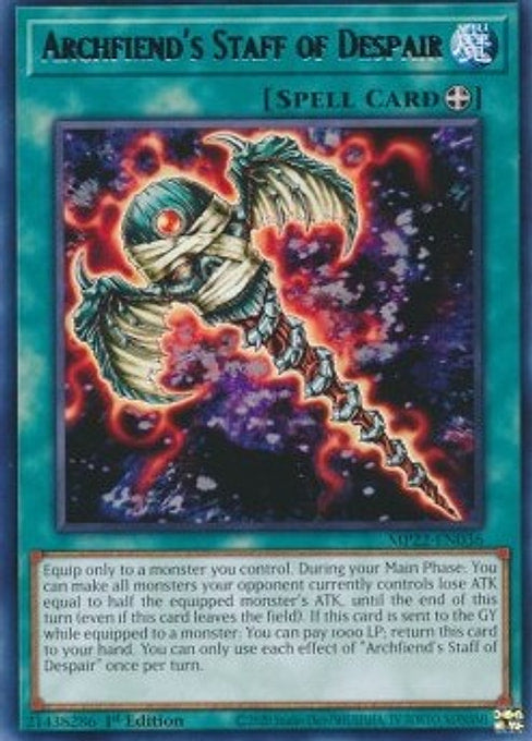 Archfiend's Staff of Despair — 2022 Tin of the Pharaoh's Gods (MP22-036) Yu-Gi-Oh! card Image principale du produit