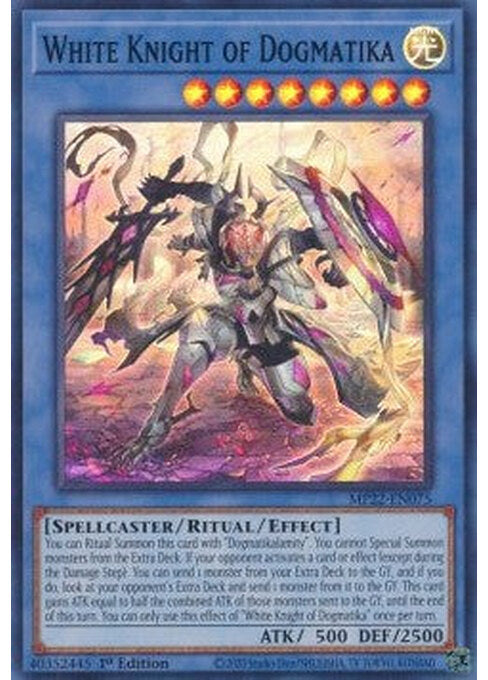 White Knight of Dogmatika — 2022 Tin of the Pharaoh's Gods (MP22-075) Yu-Gi-Oh! card Main image