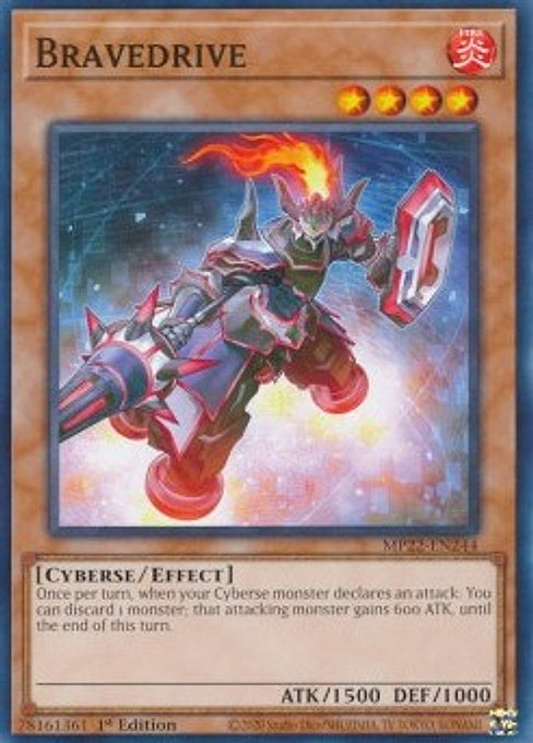 Bravedrive — 2022 Tin of the Pharaoh's Gods (MP22-244) Yu-Gi-Oh! card Hauptbild