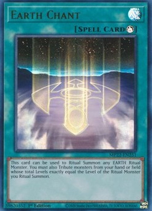 Earth Chant — 2022 Tin of the Pharaoh's Gods (MP22-251) Yu-Gi-Oh! card Hauptbild