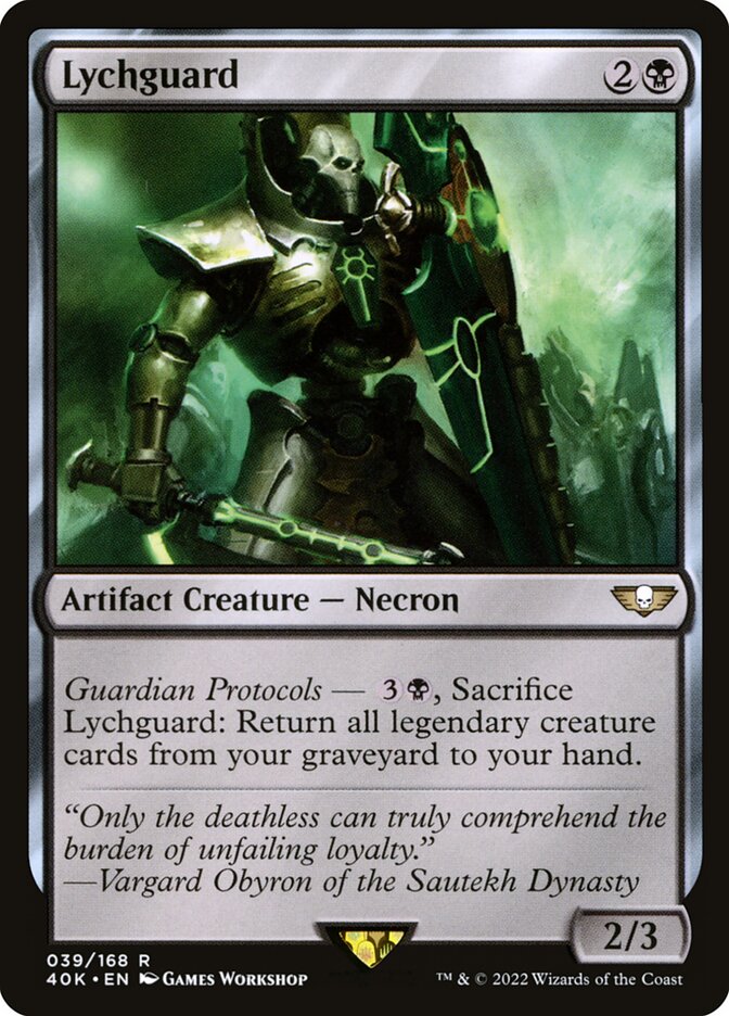 Magic-kaart Lychguard 40K-39 uit Warhammer 40,000 Commander (Rare)