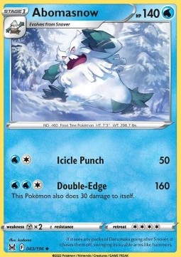 Abomasnow - Lost Origin (Uncommon) [LOR-043] Hover Image