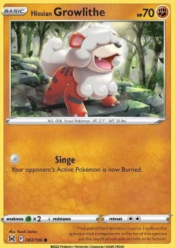 Hisuian Growlithe - Lost Origin (Common) [LOR-083] Hover Image