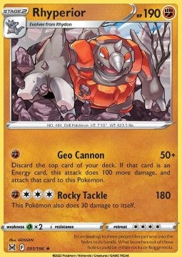 Rhyperior - Lost Origin (Rare) [LOR-091] Hover Image