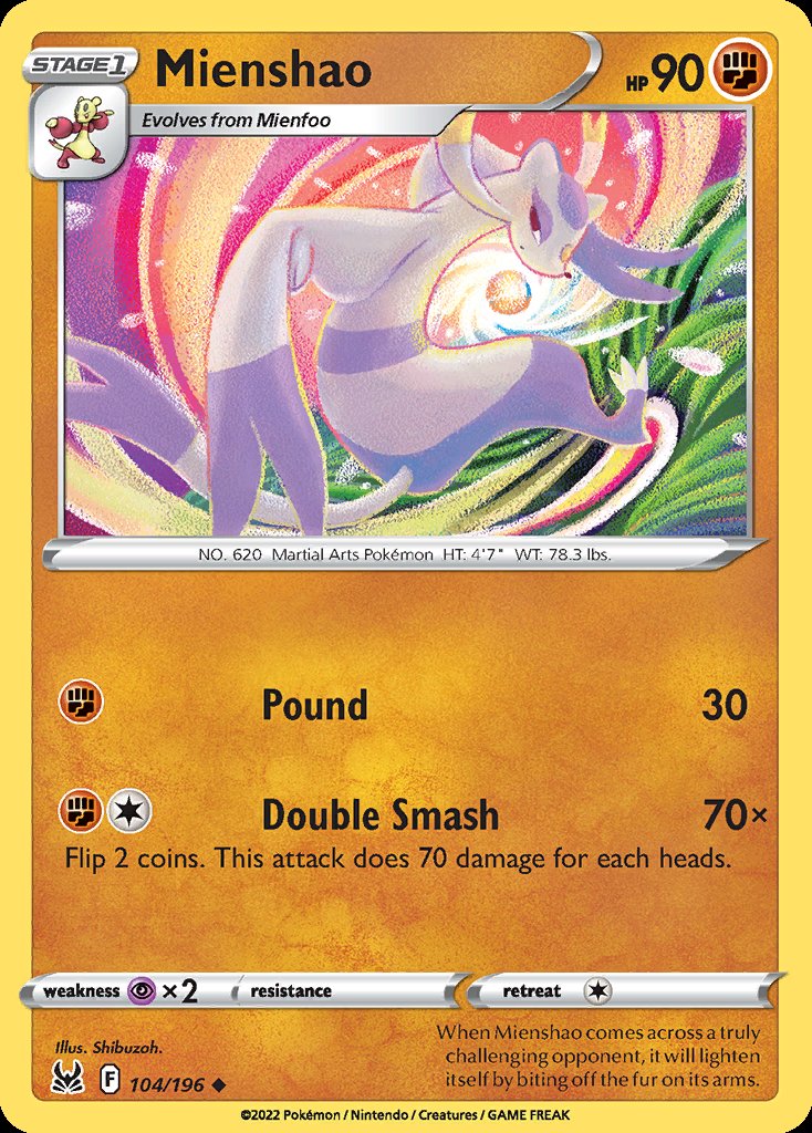 Mienshao - Lost Origin (Uncommon) [LOR-104] Main image