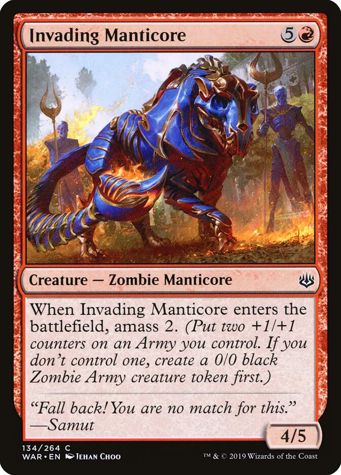 Invading Manticore - War of the Spark (Common) [WAR-134] Imagen principal del producto